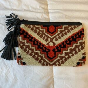 Cleobella Carpetbag fringe clutch
